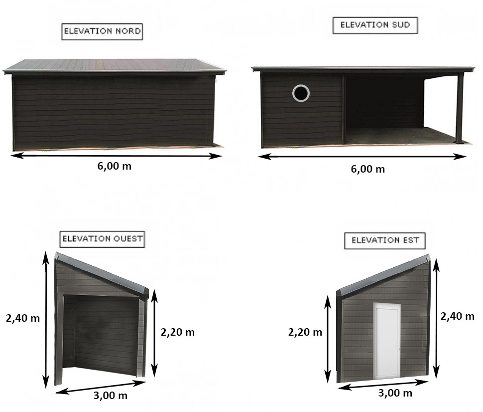plan façades et toitures piscine